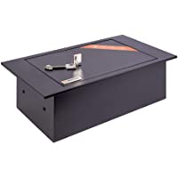 Brihard Caja fuerte de suelo con cerradura de llave de piso - 39x21x13cm caja fuerte con llave - Caja fuerte de…
